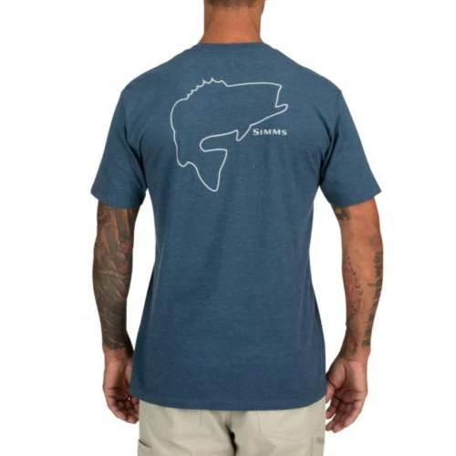 Deals 💯 Shirts Men's Simms Bass Outline T-Shirt 🛒 3 Deals 💯 Shirts Men's Simms Bass Outline T-Shirt 🛒