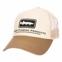 Coupon 🥰 Hats & Caps Adult Simms Musky Icon Trucker Snapback Hat 🔥